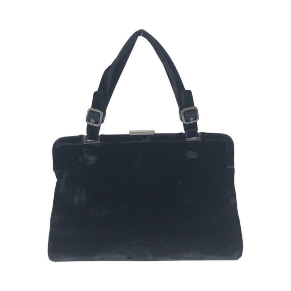 Prada Black Velour Tote Bag - Picture 1 of 10